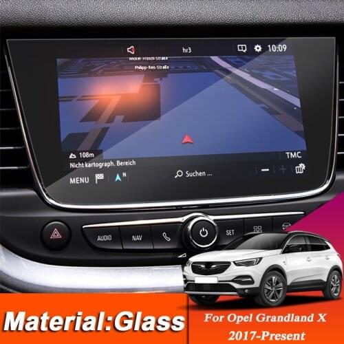Car Styling Dashboard GPS Navigation Screen Glass Protective Film Sticker For Opel Grandland X 2017-2020 Control of LCD Screen