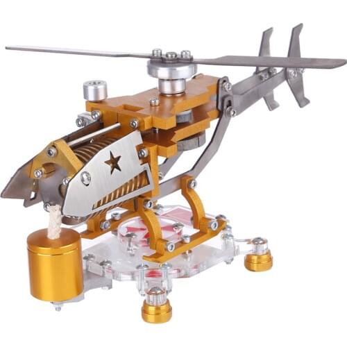 Transport Helicopter Horizontal Single Cylinder Vacuum Stirling Engine Model Kits Toys Model Building Kits Toys For Children