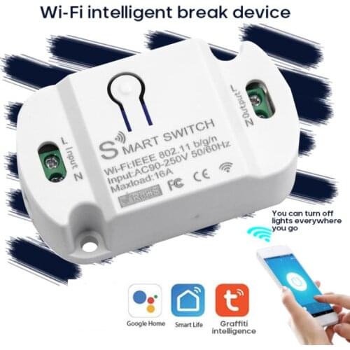 Tuya DIY Wi-Fi Smart Light Switch Timer Smart Breaker Smart Life APP Wireless Remote Control Works with Alexa Google Home