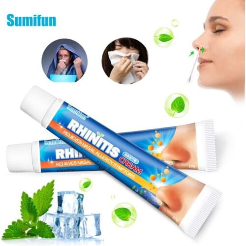 Sumifun 3Pcs Rhinitis Nose Cool Herbal Ointment Sinusitis Cream Nasal Ointment Refresh Nose Nasal Congestion Antipruritic Cream