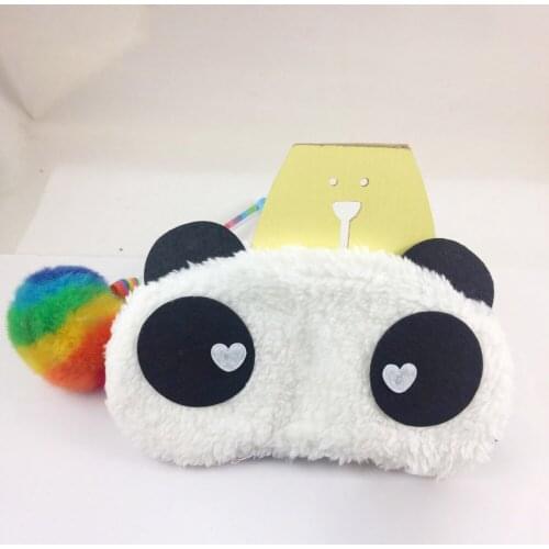 5Pcs Cute Panda Eye Mask Bandage Plush Fabric Eye Shading Can Put Ice Packs Ice Compress And Hot Compress Sleeping Relaxing Mask