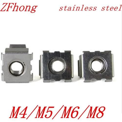 50PCS M4 M5 M6 M8 stianless steel Cage Nuts, Captive Nuts, Server Rack Mount Nuts