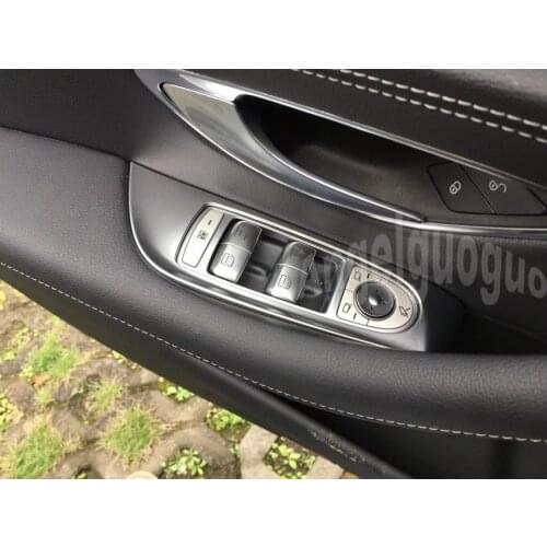 Car window glasses lifter button decoration Frame sticker For Mercedes Benz 2016-2017 E-class W213