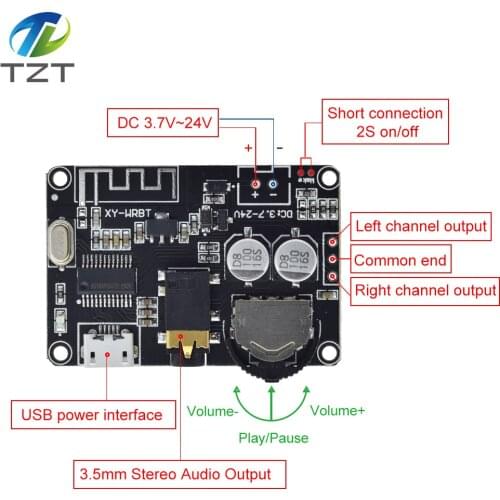 Bluetooth Audio Receiver board Bluetooth 5.0 mp3 lossless decoder board Wireless Stereo Music Module XY-WRBT
