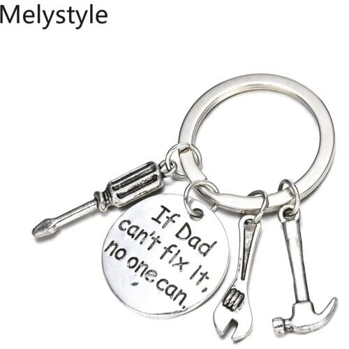 2019 ''If Dad Can't Fix It No One Can'' Hand-Tools Keychain Daddy Keyring Birthday Gift For Dad-Fathers-Day Father Key Chains