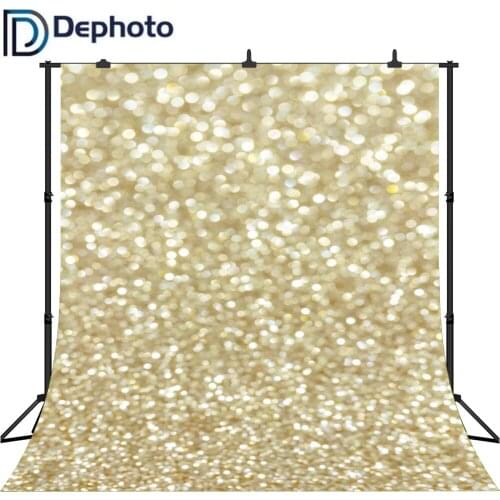 DePhoto Backdrop for Photographic Studio Golden Shine Bokeh Halo Sweet 16 Birthday Party Professional Background Photocall