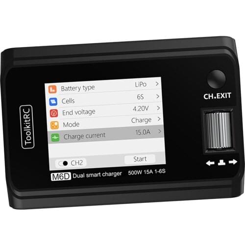 M6D Dual Channel Mini Smart Charger For 1-6S Lipo Battery FPV Tools Kit