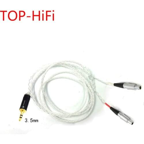 TOP-HiFi DIY RSA/ALO 3.5/2.5/4.4mm Balanced 7N OCC Silver Plated Copper Cable For HD800 HD800S HD820 Headphone Headset