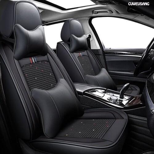 CUWEUSANG leather car seat covers For jaguar xf f pace f-pace xj xe f-type xk e-pace car protector seats
