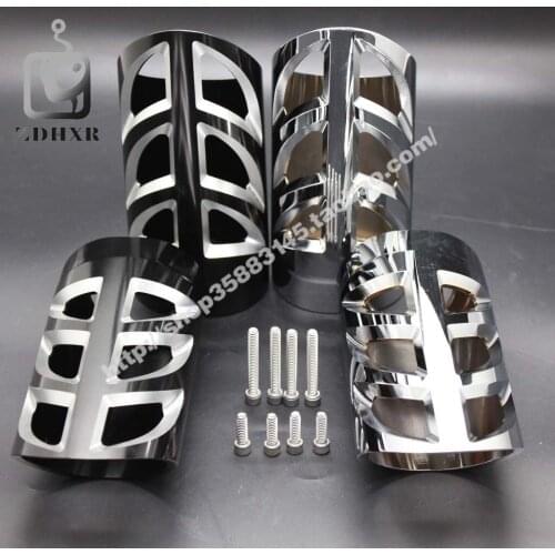 Upper Fork Slider Cover Motorcycle Shock Absorbers Black Chrome Fit For Harley Touring 1997-2017 Road King Street Glide