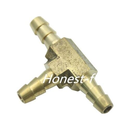 Brass Barb Tee Fitting 1/4" ID Hose for Fuel Boat