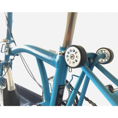 Metal hollow easy wheel double bearing easywheel widened 46mm for brompton bike easy wheel + titanium screw gold silver black