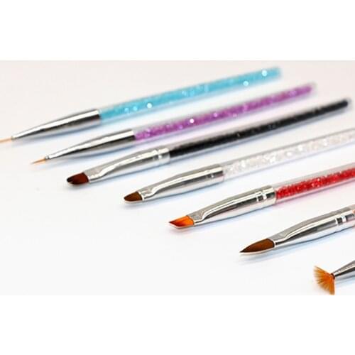 Nail Brush Set (7pcs) Dotting Painting Gel Polish Crystal Brushes Tools Nail Art Brush For Nail Liner Painting HTB27