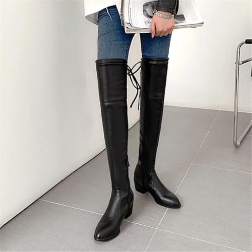 2019 New Shoes Women Boots Black Over the Knee Boots Sexy Female Autumn Winter lady Thigh High Boots