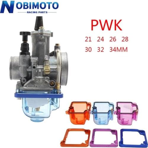 New PWK 21-34 blue/Purple/orange Nylon transparent Carburetor Lower Cover Bowl For PWK KSR OKO KOSO KEIHIN Carburetor