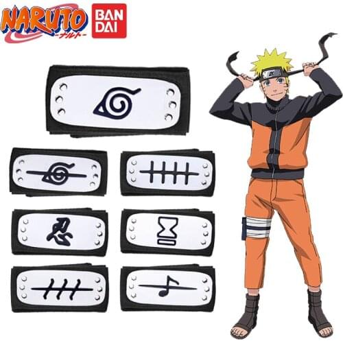 Anime Naruto Shippuden Cosplay Forehead Headband Uzumaki Uchiha Sasuke Kakashi Action Figure Headband Toys Model Cos Juguetes