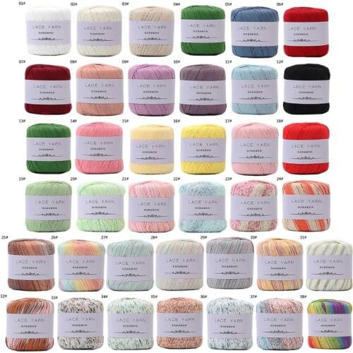 1 Bundle 10 Strands Acrylic Hand Knitting Yarn Lace Crochet Thread Cord DIY Embroidery Needle Sewing Accessory Wholesales