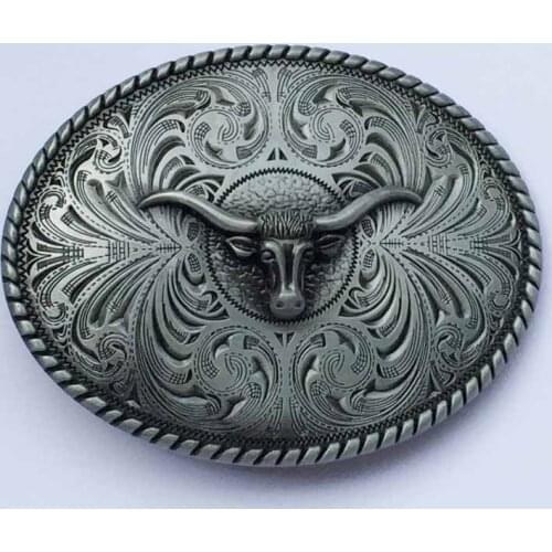 Bull Floral Flower Western Belt Buckle For 4cm Widet Belt Mens Jeans accessories