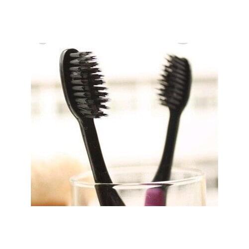 Retail pack(4pcs) Hot selling healthy protable nano bamboo Anion Charcoal health dual adult toothbrush,person care