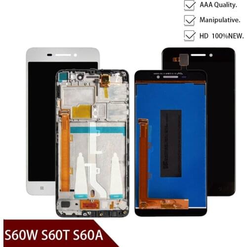 For Lenovo S60 S60W S60T S60A S60-a Touch Screen Digitizer Sensor Glass LCD Display Monitor Assembly With Frame + Free Tools