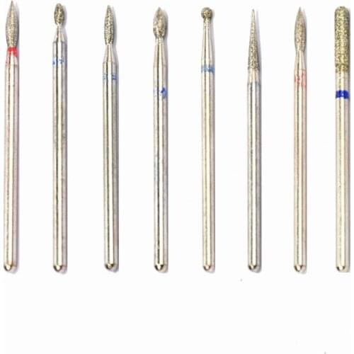 Grinding Bits Accesories For Gel Nail Polish Manicure Grinding Head Best Diamond Burrs UV Nails Art Tool Shank Carving Polishing