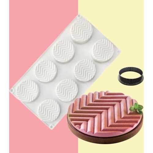 Filbake GRAPHIQUE Geometric Silicone Tart Cake Mold Cake Decorating Tools Chocolate Dessert Mousse Pan Cupcake Baking Bakeware