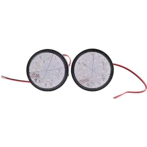 Universal 2 x 24 LED Motorcycle Round Reflector Tail Brake Turn Signal Light Lamp Bulbs Motorcycle LED Light ATV Tail Light