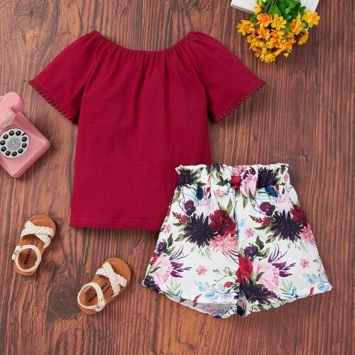 YOYOSHOW 2021New Summer girl set fashion clothes girls T-shirt set 2-6 years old girl outfits