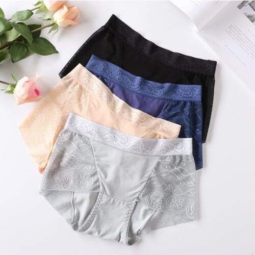 Womens Underpants Soft Modal Panties Modal Panty Mid-Rise Briefs Sexy Lingerie Female Underwear Women Intimate L-XXL