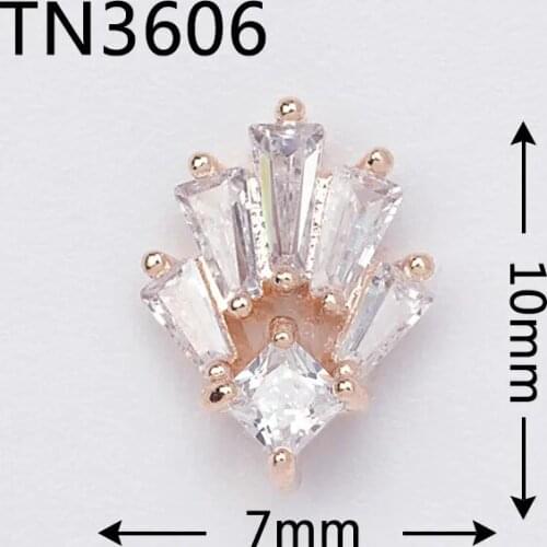 10pcs/lot 3D TN3606 Crown alloy Zircon Nail Art Crystals Rhinestones decor jewelry supplies nails accessories decorations charms