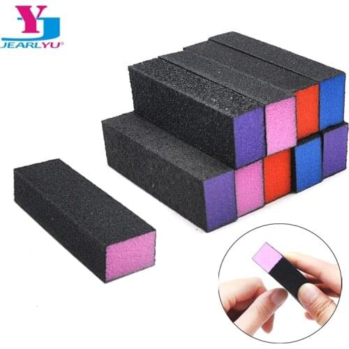 10 Pcs/Lot Nail accessories Colorul Spong Nail File Blocks UV Gel Polish Sanding Buffer Files Polishing Manicure Nail Care Tools