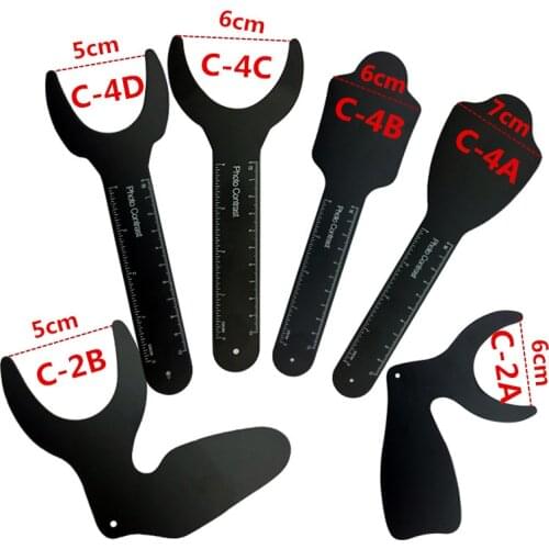 1pcs Dental Orthodontic Photographic Image Contrast Board Oral Cheek Black Plate Contrasters Autoclavable Lab Instrument 6 Size