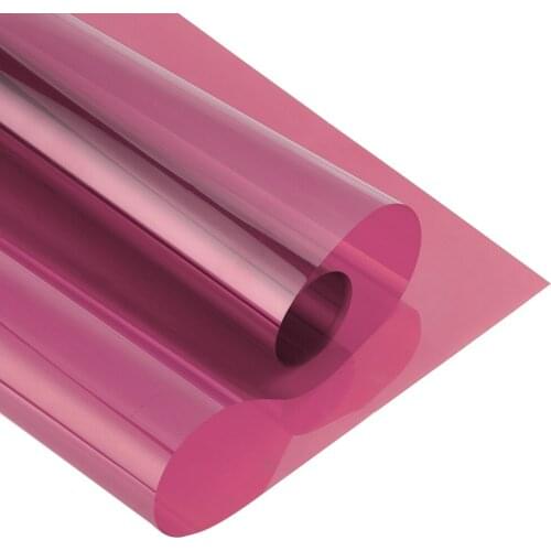 75% VLT Pink Window Tint Heat Insulation Foil Explosion Proof Sun UV Block Film for House Commercial Building Glass