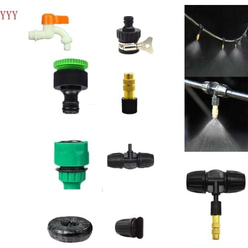 8/12mm hose copper adjustable misting nozzle spray drip watering irrigation kits