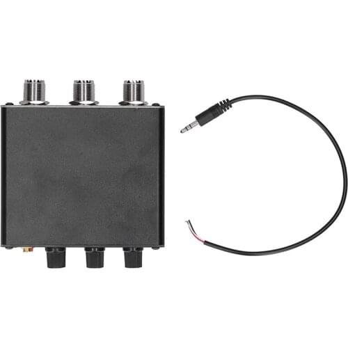 QRM Eliminator Box 3P X‑Phase Aluminum Alloy Adjustable Signal Canceller with Dial Knob 1‑30 MHz Built-in PTT Control