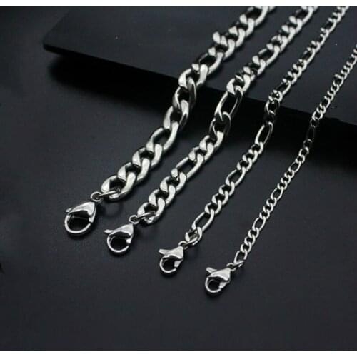 3mm 5mm 7mm 9mm width Stainless Steel Bracelet & Bangle for Men Women Curb Cuban Link Chain Male Hip Hop Party Rock Jewelry 18cm