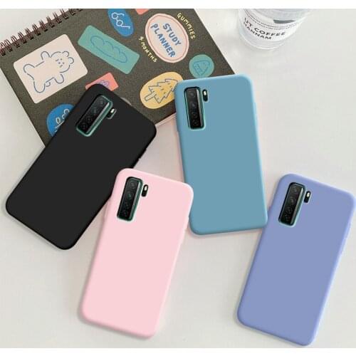 Case For Huawei P40 Lite Case Soft TPU Silicone Case Solid Color Protective Phone Shell For Huawei P40 Lite Back Cover Cases