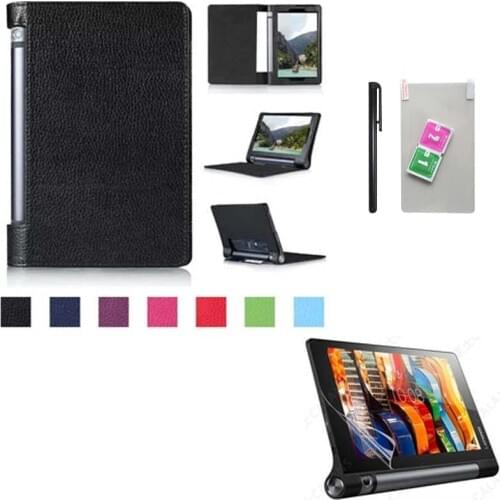 Folio Holder PU Leather Case Cover F 8" for Lenovo Yoga Tab 3 8.0 850F Tablet Stand Cases + free Film + free Stylus