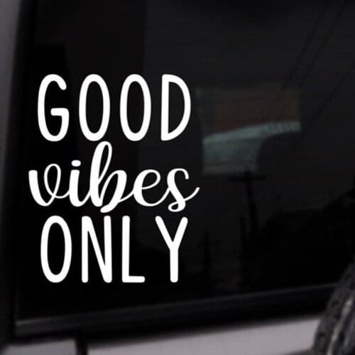 Black/Sliver Good Vibes Only Car Sticker Small/Big Size Decor Removable Waterproof Window Body Decal CL920