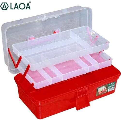 LAOA Colorful Folded Tool Box Work-box Foldable Toolbox Medicine Cabinet Manicure Kit Workbin For Storage