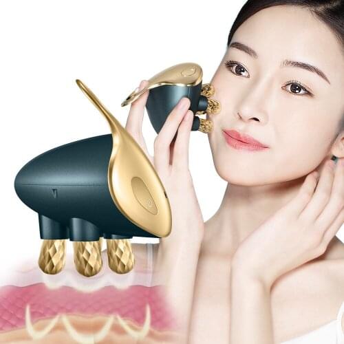 Electric Hot Cold Ems Led Face Lifting Wrinkle Removal Anti Aging Beauty Equipment Facial Massage Tool Face Massager