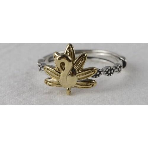 FNJ 925 Silver Beautiful Peacock Ring Original S925 Sterling Silver Rings for Women Jewelry Adjustable USA Size Animal