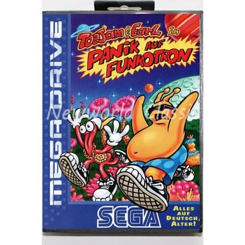 Toejam and Earl 16 bit For Genesis MD Game Card With Box For Sega Mega Drive For Genesis