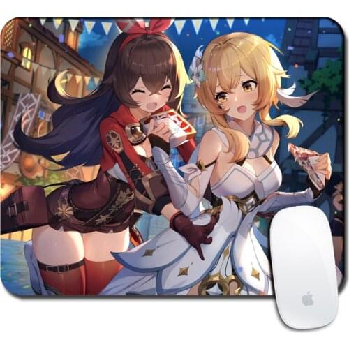 Genshin Impact Anti-Slip Durable Silicone Computermats Smooth Pad Desktops Mate Gaming Mouse Pad Laptop Gamer Play Mats Rubber