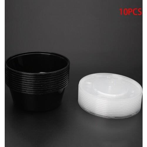 Hot Sell 10Pcs Plastic Disposable Lunch Soup Bowl Food Container Storage Box With Lids