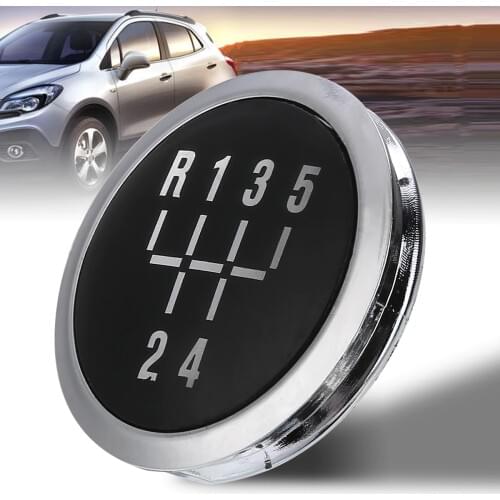 Car Interior Parts 1pc 5 Speed Car Gear Knob Stick Badge Black Gear Knob Cap Top For VAUXHALL OPEL ASTRA III H CORSA D 2004-2010