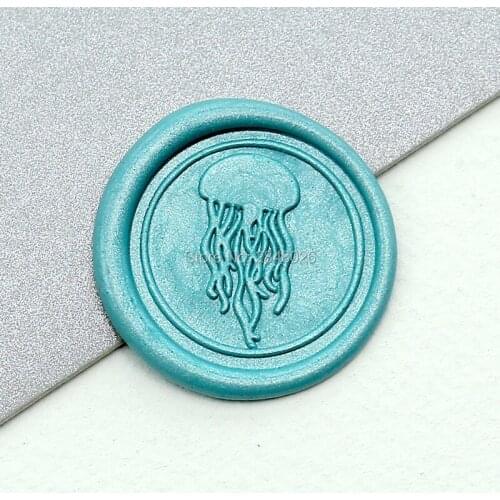 Jellyfish Wax Seal Stamp,Ocean Animal seals,wedding gift,personalised wood wax stamp,party seal