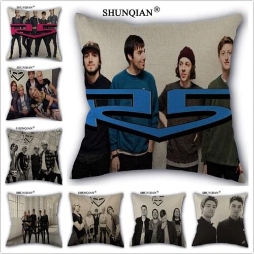 Linen Cotton R5 band Pillow Cover Custom Print Home Decorative Pillows Cases 45x45cm one side WZ51645