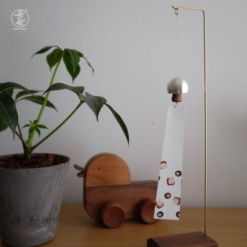 Mushroom Japanese Style Copper Windbell Cute and Compact Mori Style Creative Balcony Garden Courtyard Home Decorative Pendant