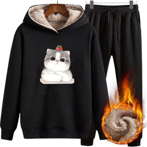 Autumn Winter Fashion Mens Sets Elastic Waist Trousers+Print Sweatshirt Suit Men Casual jogger Male Clothing Tracksuit Men Sets